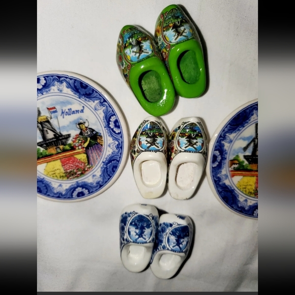 : * Lot of 5 new holland Netherlands refrigerator Magnets clogs & plates - Picture 4 of 5